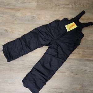 New Ski Pants Black Insulated Snow Bib Overalls